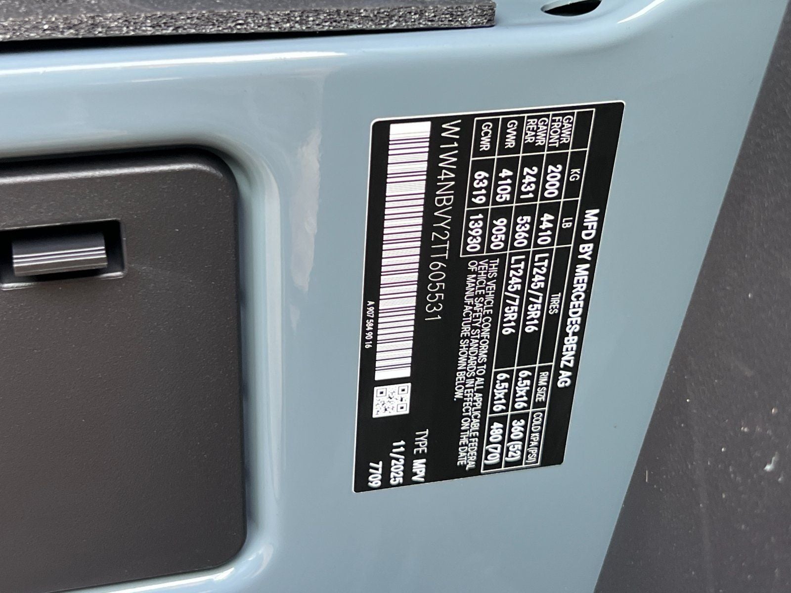 2026 Mercedes-Benz Sprinter 2500 Cargo 144 WB 4MATIC®